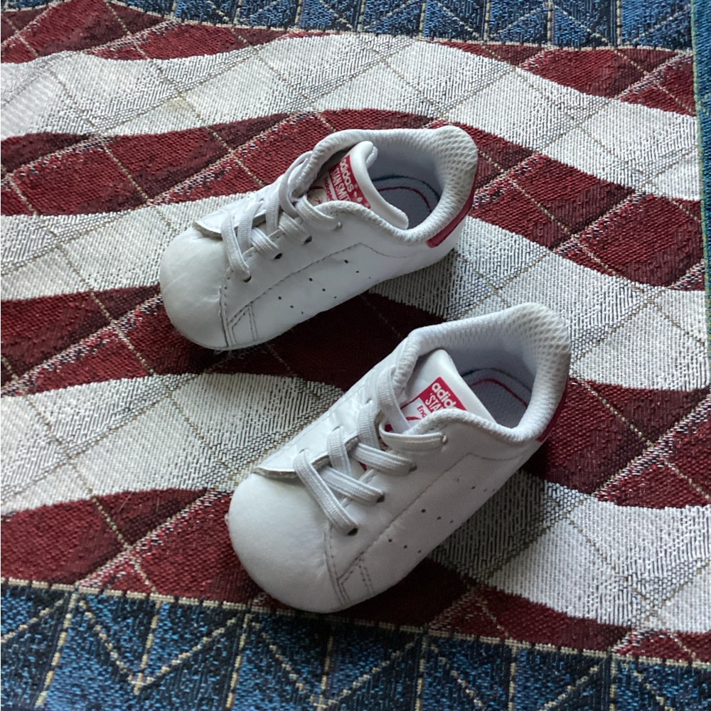 Adidas Stan Smith Pink & White Kids Shoes